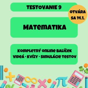 Testovanie 9 – Matematika | Videokurz na doma (predpredaj 14.1.2026)